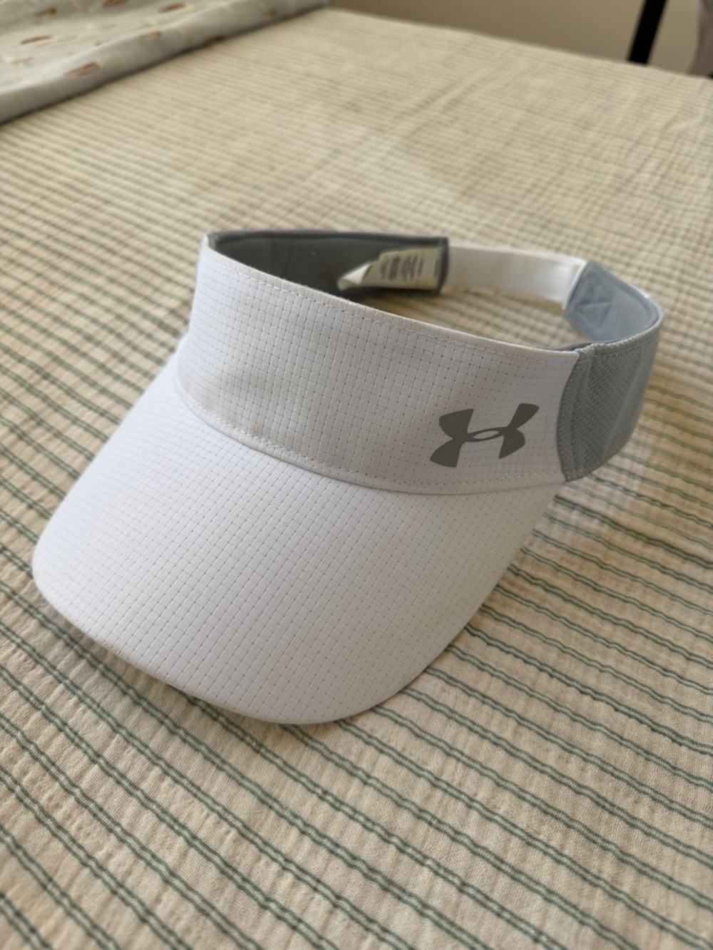 Under Armour White and Gray Athletic Visor